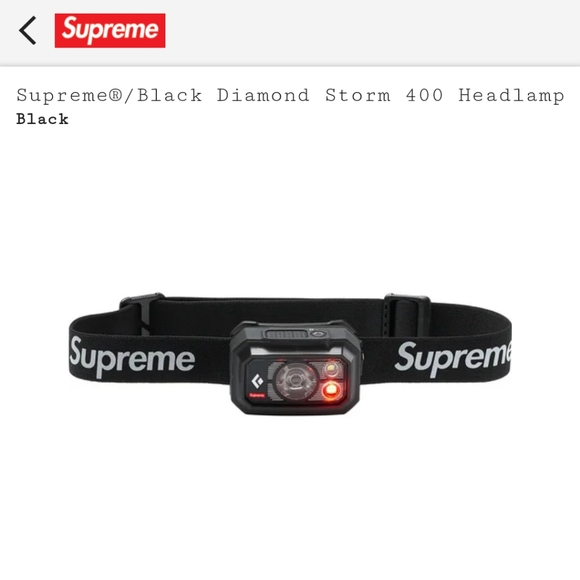Supreme/Black Diamond Storm 400 headlamp - Picture 2 of 6